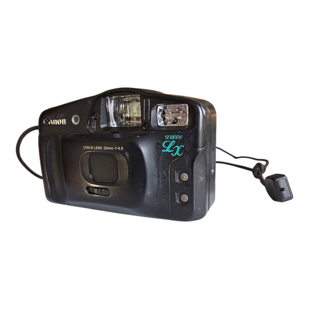 Canon Black Camera with Flash